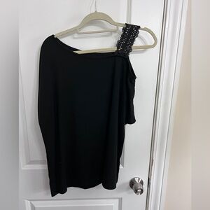 SHEIN Black detailed sleeve TShirt